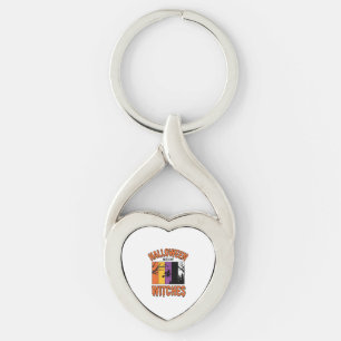 Vintage Halloween Witches Witch Broom T-Shirt Desi Key Ring