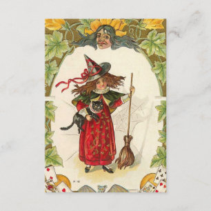 Vintage Hallowen Witch Image on Invitations