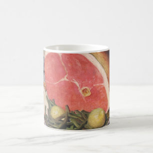 Vintage Ham Dinner with Green Beans and Potatoes Coffee Mug