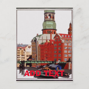 Vintage Hamburg, edit text Postcard