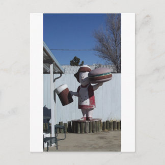 Vintage Hamburger Lady Postcard