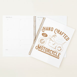 Vintage Hand Crafted Motorcycle Custom Design Planner