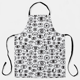 vintage hand drawn doodle seamless background with apron