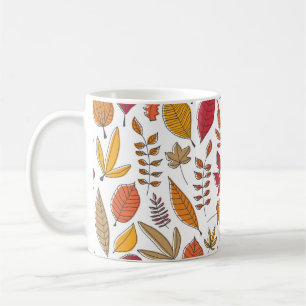 Vintage hand drawn doodle seamless background with coffee mug