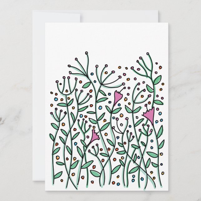 Vintage hand drawn Flowers (Front)