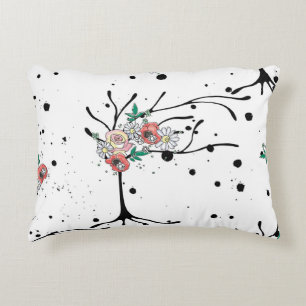 Vintage hand drawn seamless pattern graphic illust decorative cushion