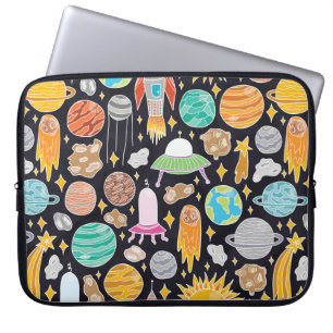Vintage hand drawn seamless pattern with doodle sp laptop sleeve