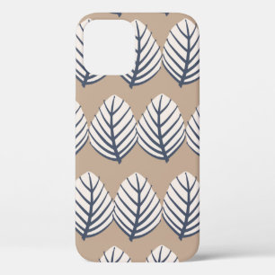 vintage hand drawn simple and modern leaf motif se iPhone 12 case