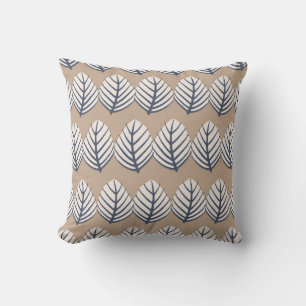 vintage hand drawn simple and modern leaf motif se cushion
