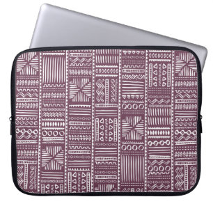 Vintage Hand Drawn Vintage Ethnic Style Seamless P Laptop Sleeve