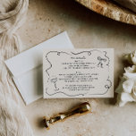 Vintage Hand Drawn Wedding Details Card<br><div class="desc">This hand drawn details card template featuring cute hand drawn elements and a retro themed font pairing. Edit all wording and colours to make this invitation card fit your own personal style   event theme.</div>