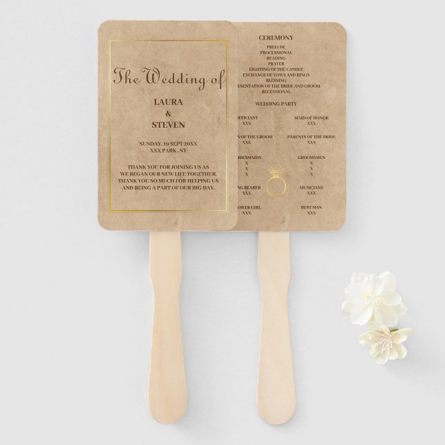 Vintage Hand Fan (Front and Back)