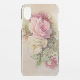 Vintage Hand Painted Style Roses iPhone XR Case