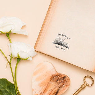 Vintage Hand-written book Custom Name Bookstore Self-inking Stamp