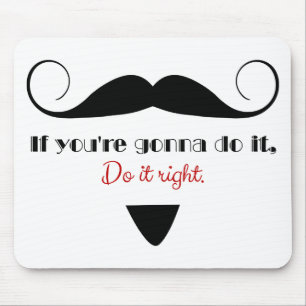 Vintage Handlebar Moustache Masculine Stache Mouse Pad