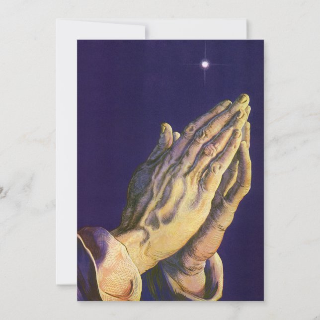 Vintage Hands Praying with Star of Bethlehem (Front)
