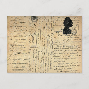 Vintage Handwriting Postcard