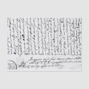Vintage Handwritten Document Tissue Paper