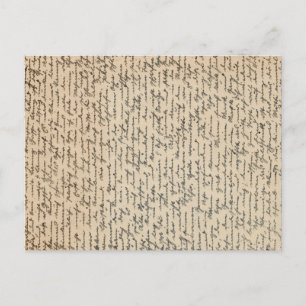 Vintage Handwritten Letter Postcard