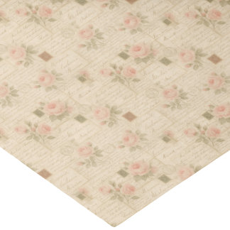 Vintage Handwritten Letters & Roses Collage Tissue Paper