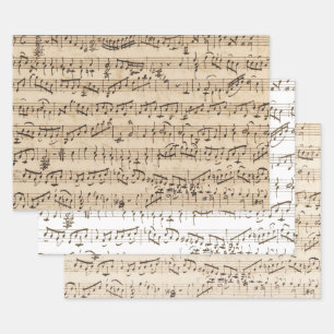 Vintage Handwritten Sheet Music Decoupage Wrap