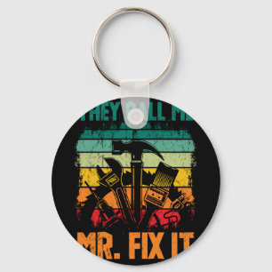 Vintage Handyman Dad They Call Me Mr Fix It Key Ring