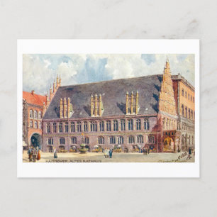 Vintage Hannover Germany Rathaus Postcard