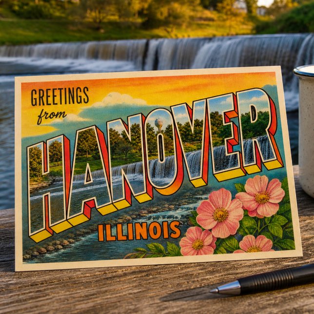 Vintage Hanover Illinois Greetings From Postcard (Creator Uploaded)