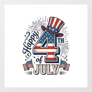 Vintage Happy 4th of July Patriotic Hat Vector Des