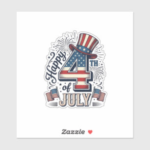 Vintage Happy 4th of July Patriotic Hat Vector Des