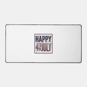 Vintage Happy 4th of July Patriotic Shirt Design_1 Desk Mat