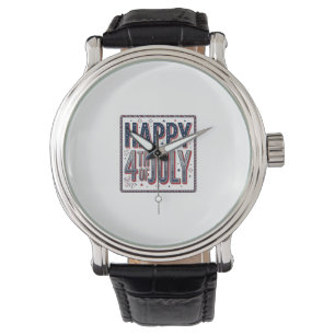 Vintage Happy 4th of July Patriotic Shirt Design_1 Watch