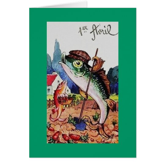 Vintage Happy April Fools Day Fish Card
