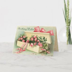 Vintage Happy Birthcard Card