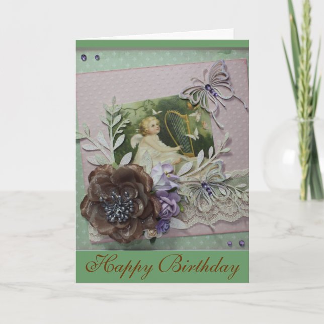 Vintage Happy Birthday-1 Card (Front)