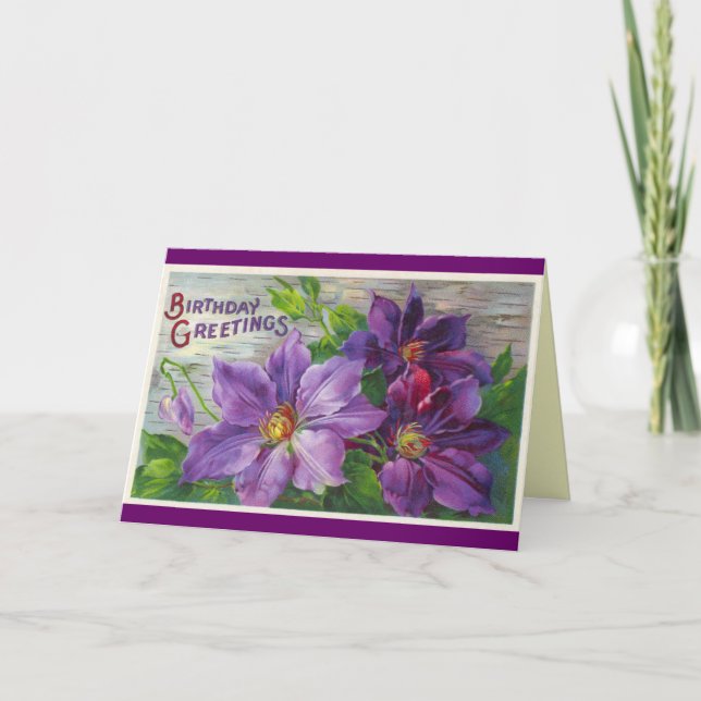 Vintage Happy Birthday card (Front)