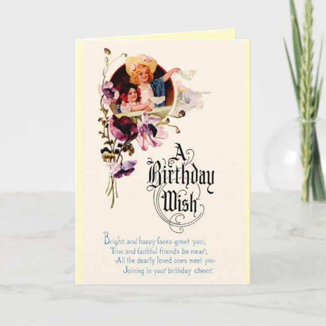 Vintage Happy Birthday card (Front)