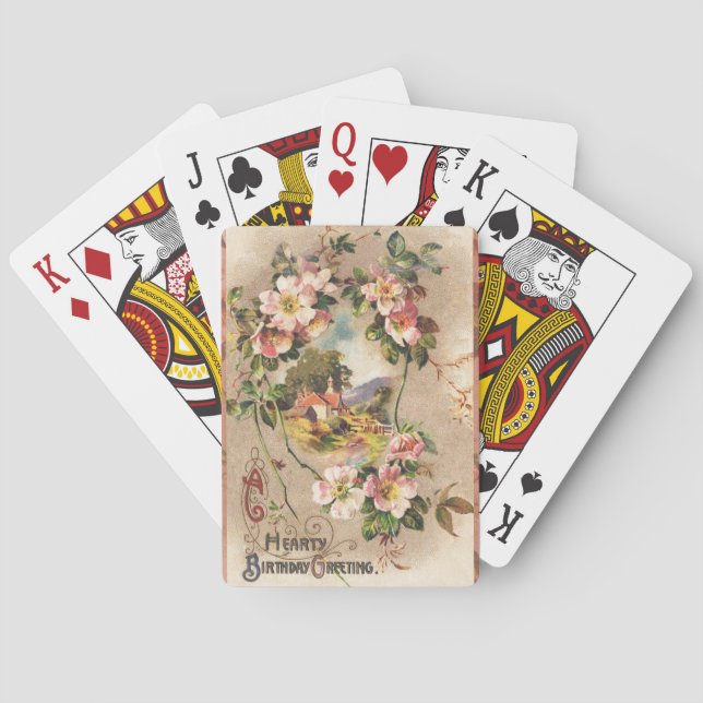 Vintage Happy Birthday Card Artwork (Back)