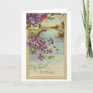 Vintage Happy Birthday Greeting Card