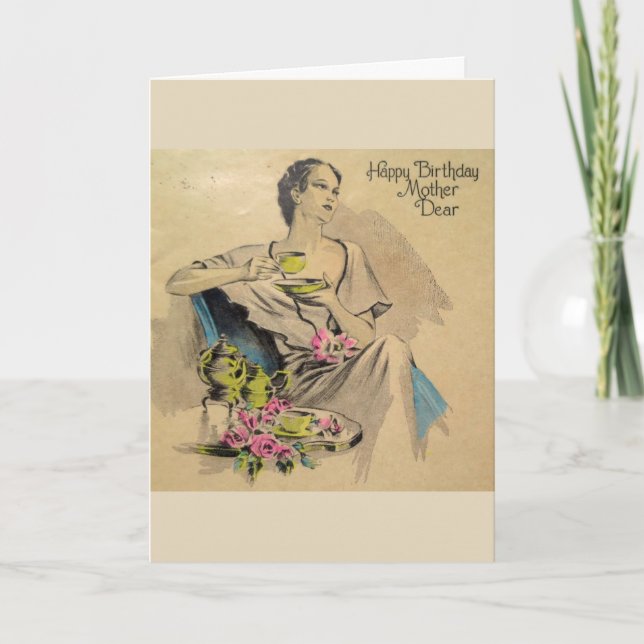Vintage - Happy Birthday Mother Dear, Card (Front)