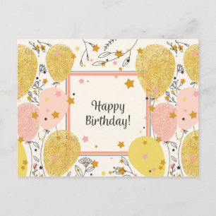 Vintage Happy Birthday Postcard
