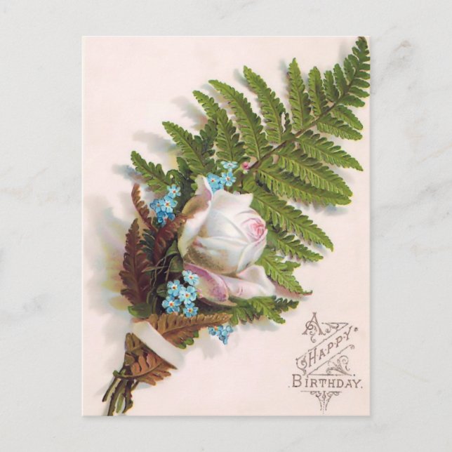 Vintage Happy Birthday Postcard (Front)