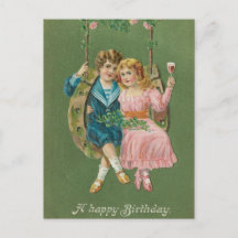 Vintage Happy Birthday Postcard 1900s