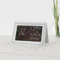 Vintage happy birthday springer spaniel puppies