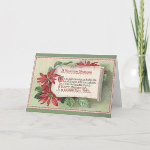 Vintage Happy Christmas Yuletide Greeting Card