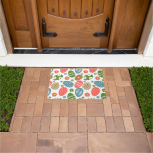 Vintage Happy Easter Blooms Doormat