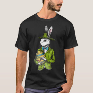Vintage Happy Easter Day Bunny Rabbit Egg Mens Wom T-Shirt