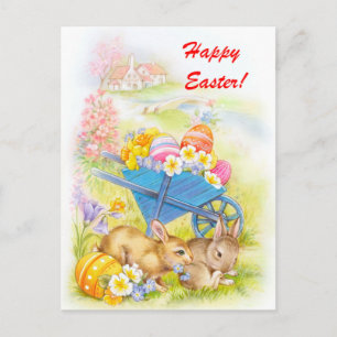 Vintage Happy Easter Holiday Postcard