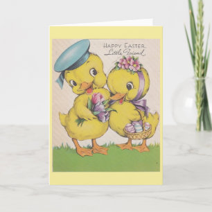 Vintage - Happy Easter Little Friend, Holiday Card