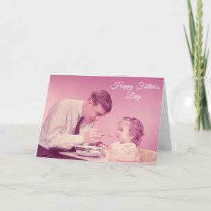 Vintage Happy Fathers Day Dad Holiday Card